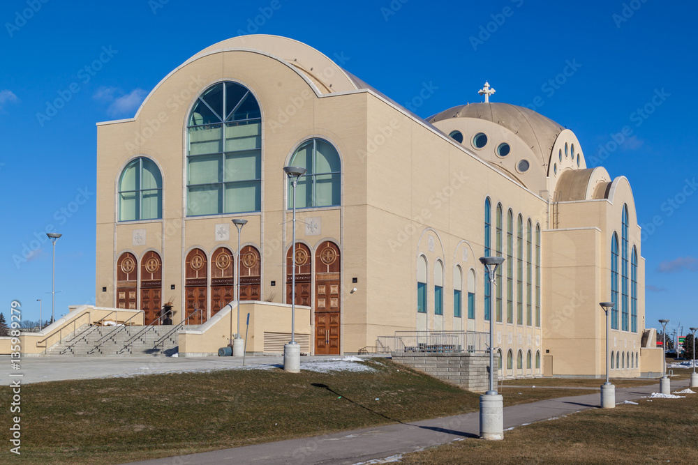St. Mark Coptic Orthodox Cathedral — church woodwork — Markham, Ontario — view 2
