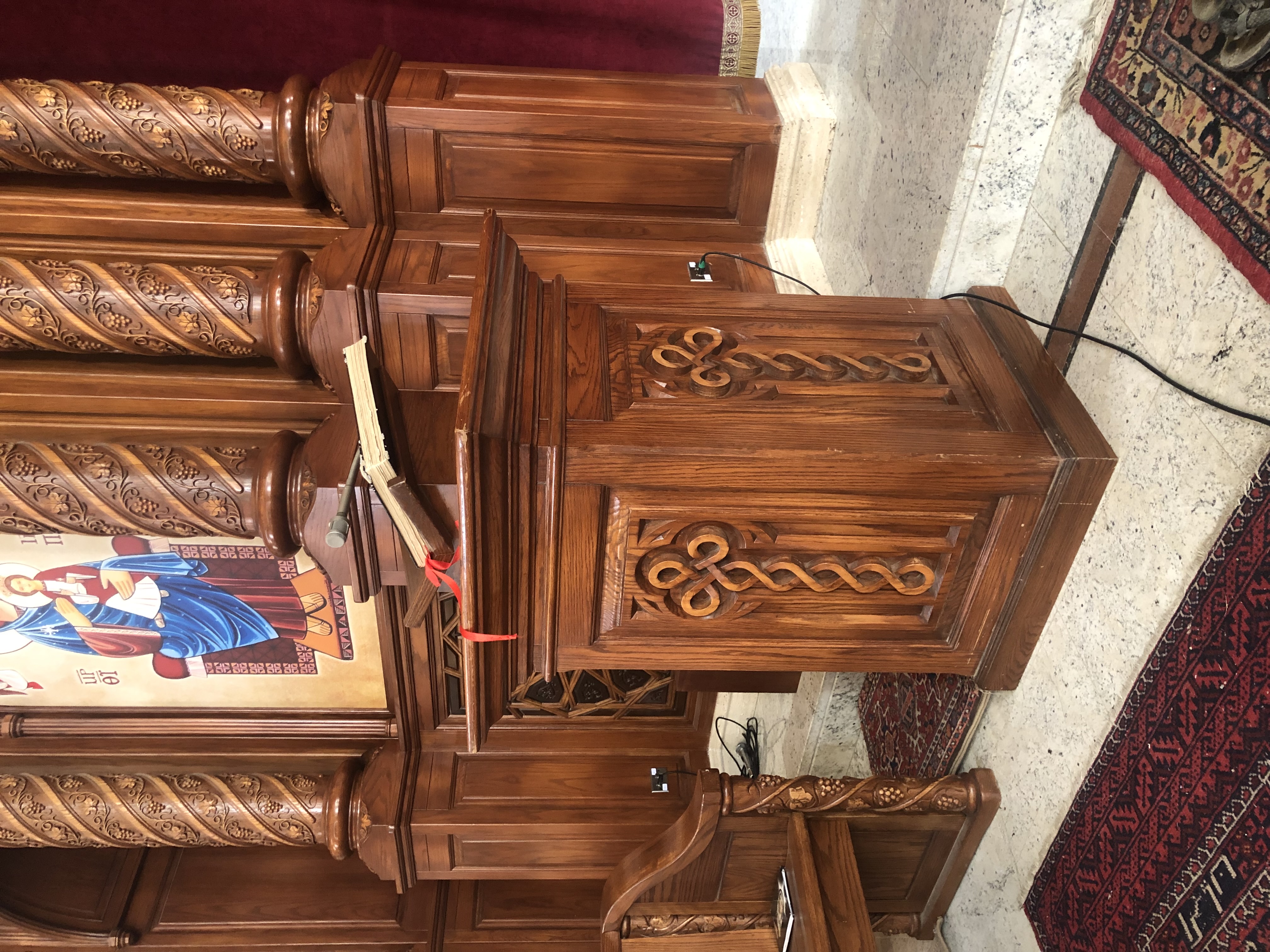 St. Anthony Coptic Orthodox Church — church woodwork — Cairo, Egypt — view 20
