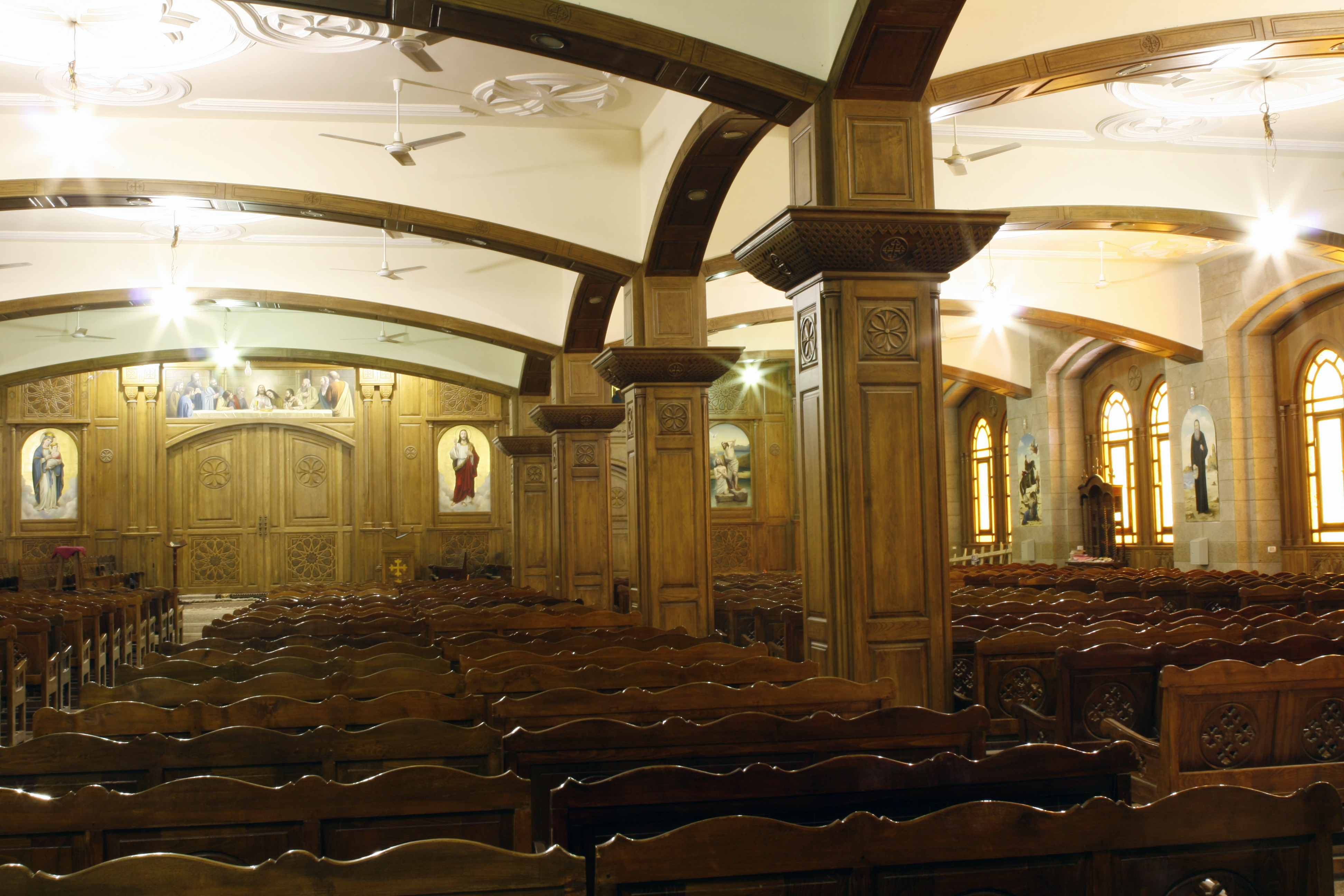 Church of the Virgin Mary and St. Mark — church woodwork — 6th of October City, Egypt — view 8