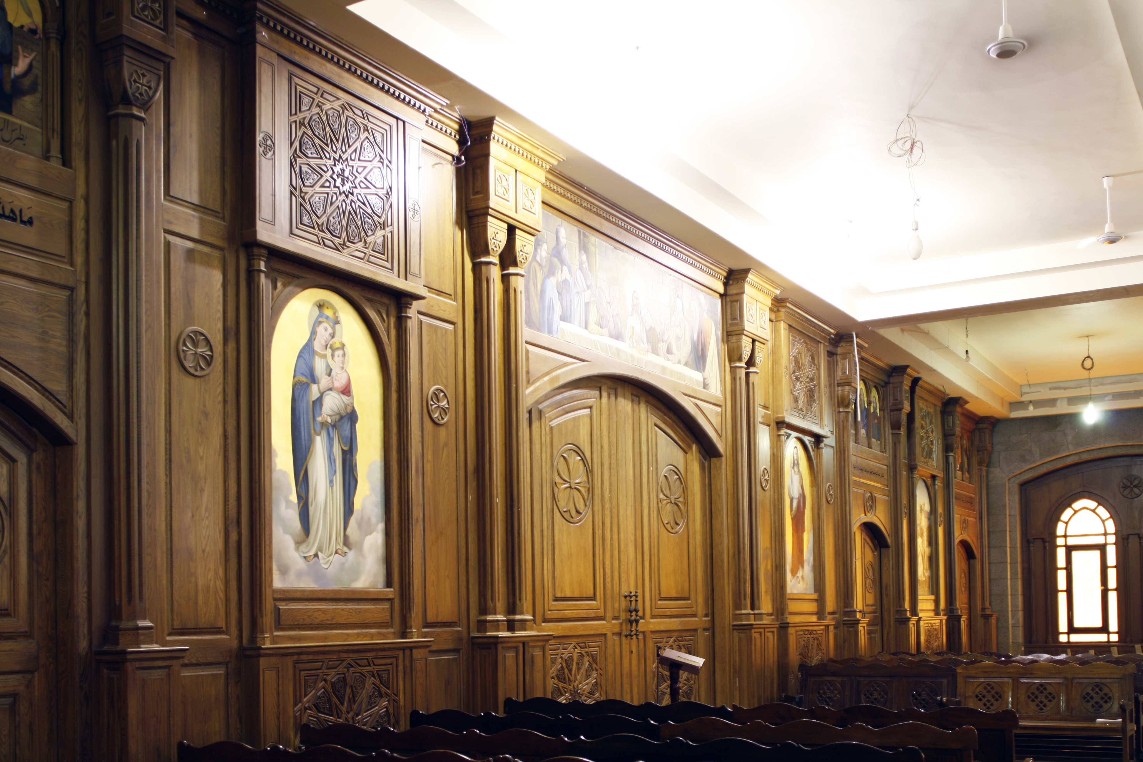 Church of the Virgin Mary and St. Mark — church woodwork — 6th of October City, Egypt — view 10