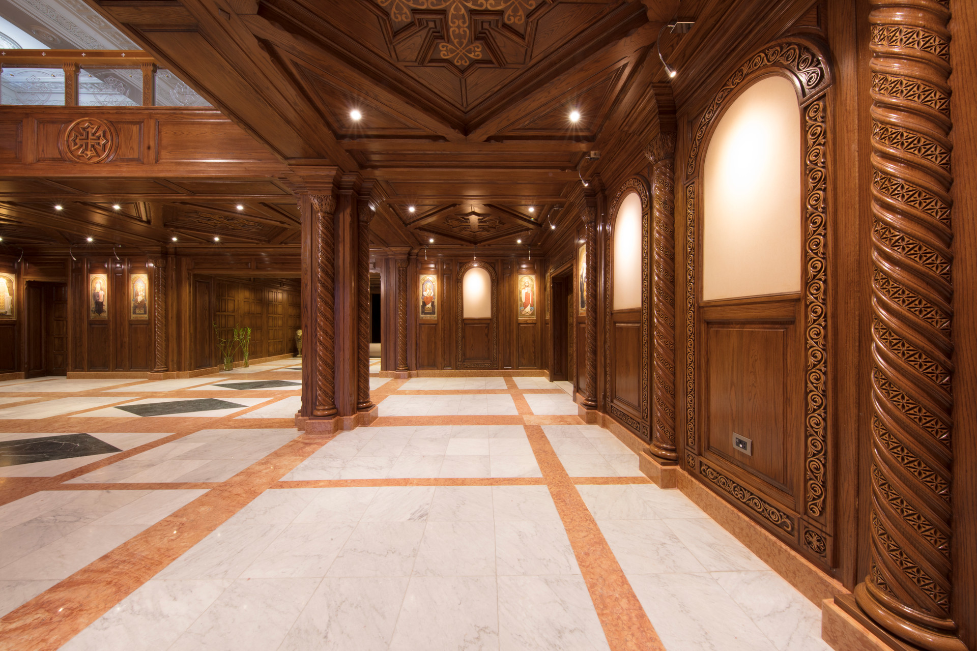 Church Cathedral Entrance Project — church woodwork — Egypt — view 1