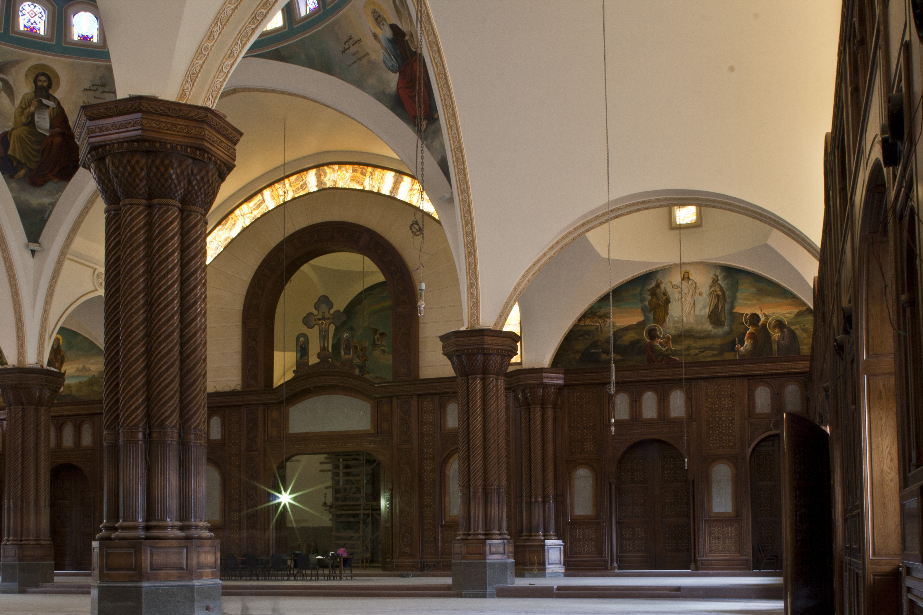 Coptic Orthodox Cathedral of Fayoum — church woodwork — Fayoum, Egypt — view 11