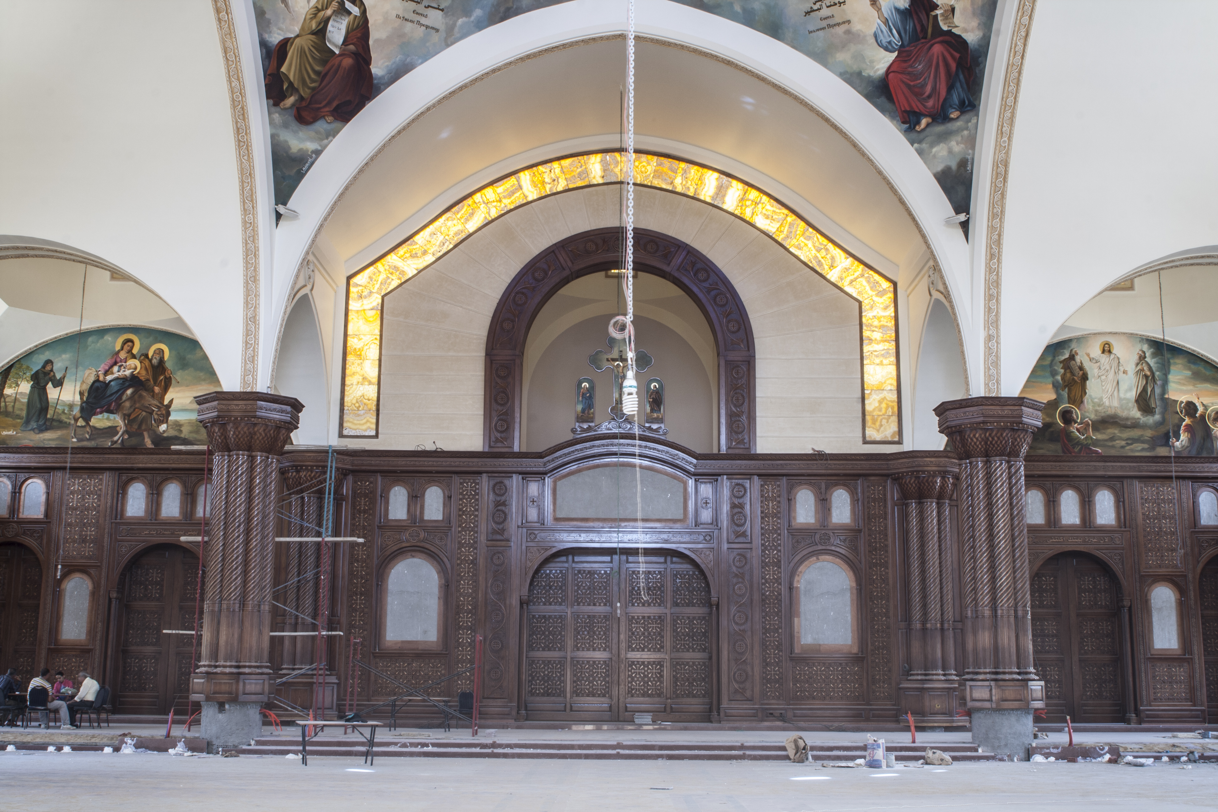 Coptic Orthodox Cathedral of Fayoum — church woodwork — Fayoum, Egypt — view 19