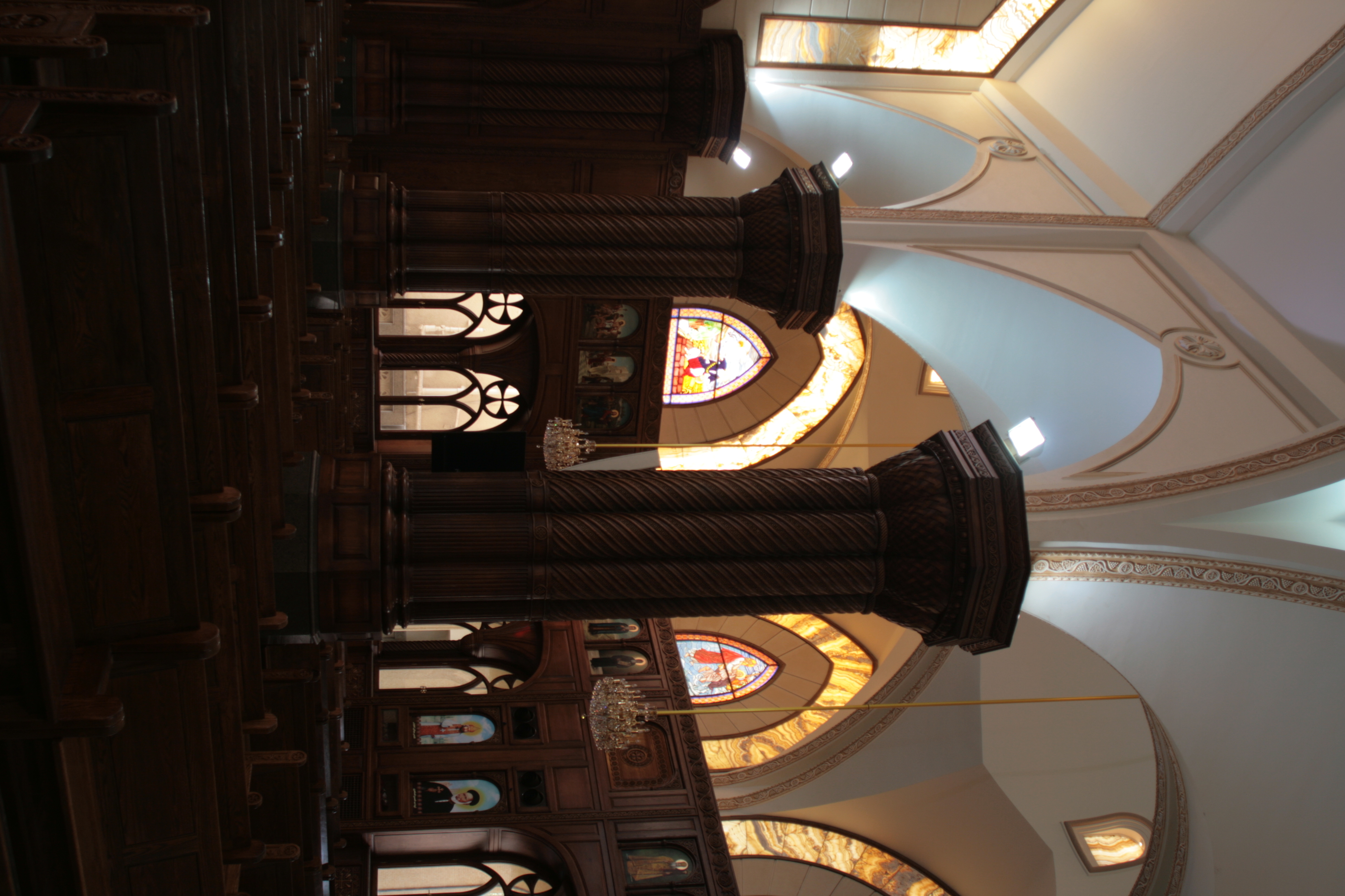 Coptic Orthodox Cathedral of Fayoum — church woodwork — Fayoum, Egypt — view 21