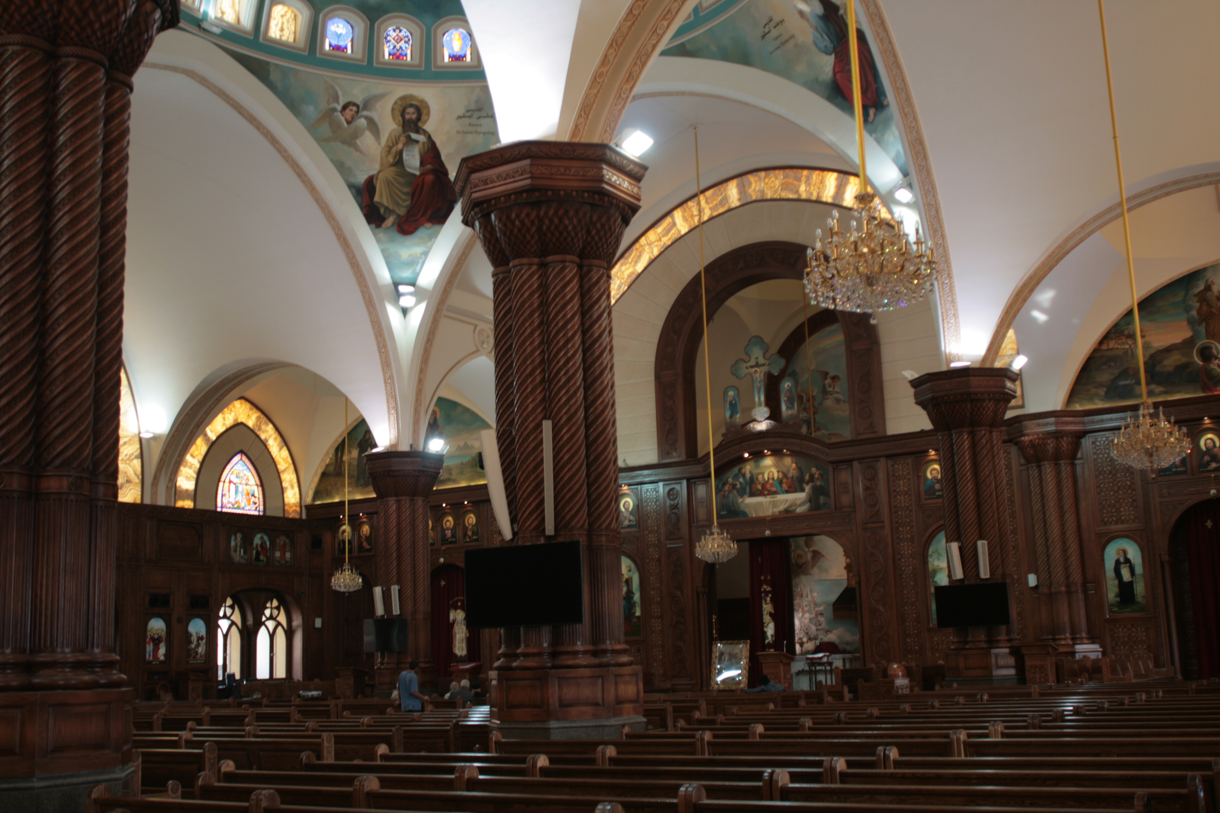 Coptic Orthodox Cathedral of Fayoum — church woodwork — Fayoum, Egypt — view 24
