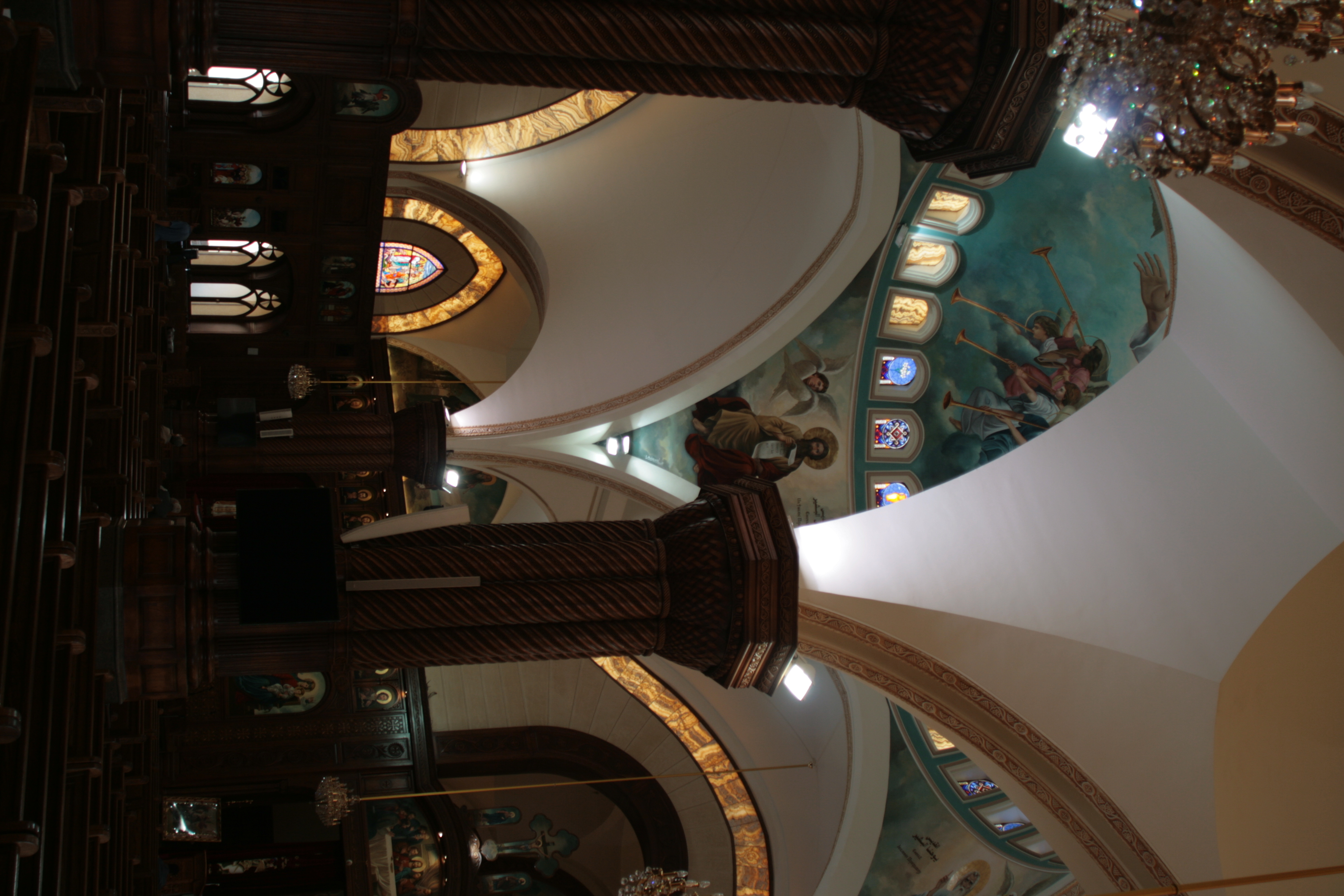 Coptic Orthodox Cathedral of Fayoum — church woodwork — Fayoum, Egypt — view 25