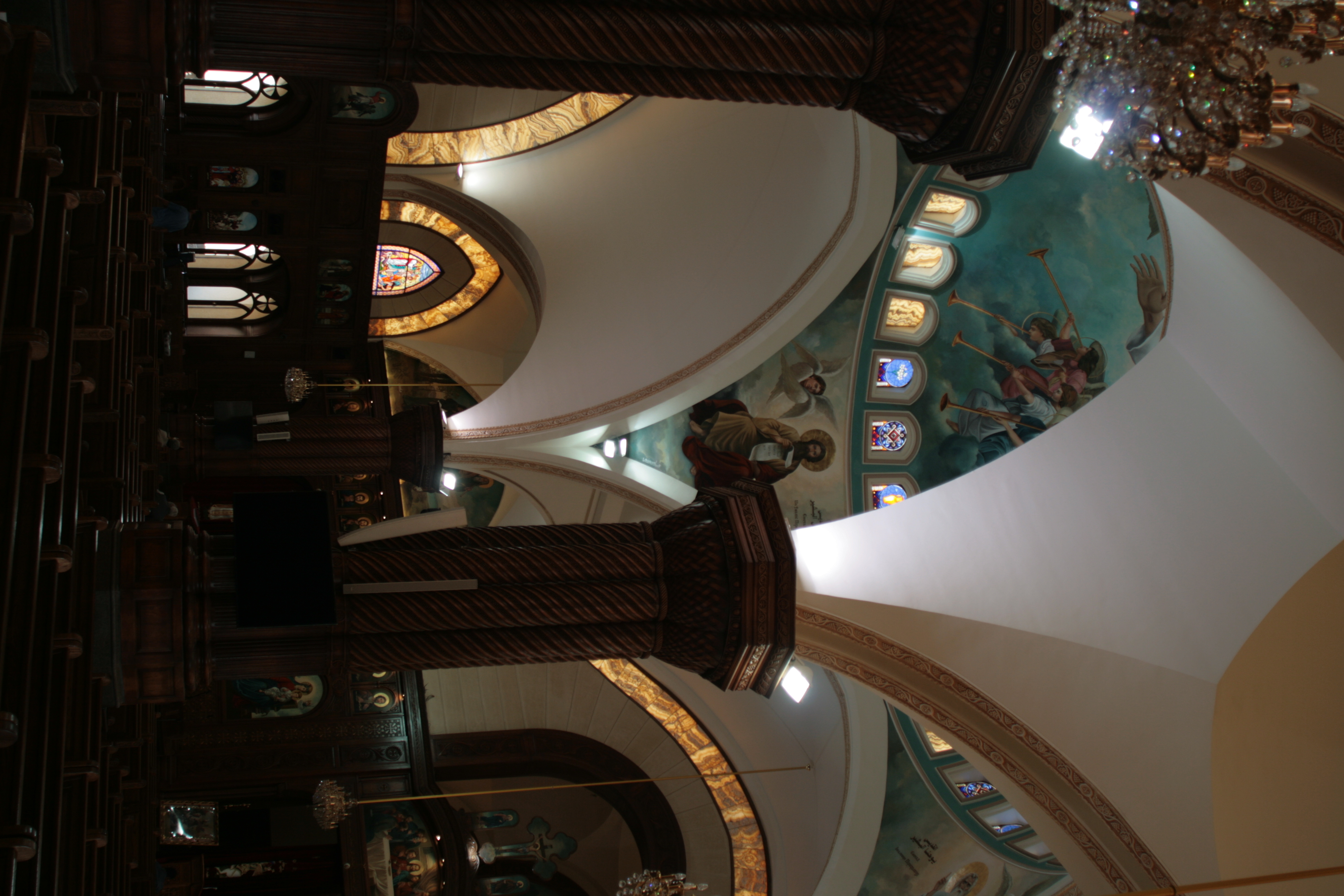 Coptic Orthodox Cathedral of Fayoum — church woodwork — Fayoum, Egypt — view 26