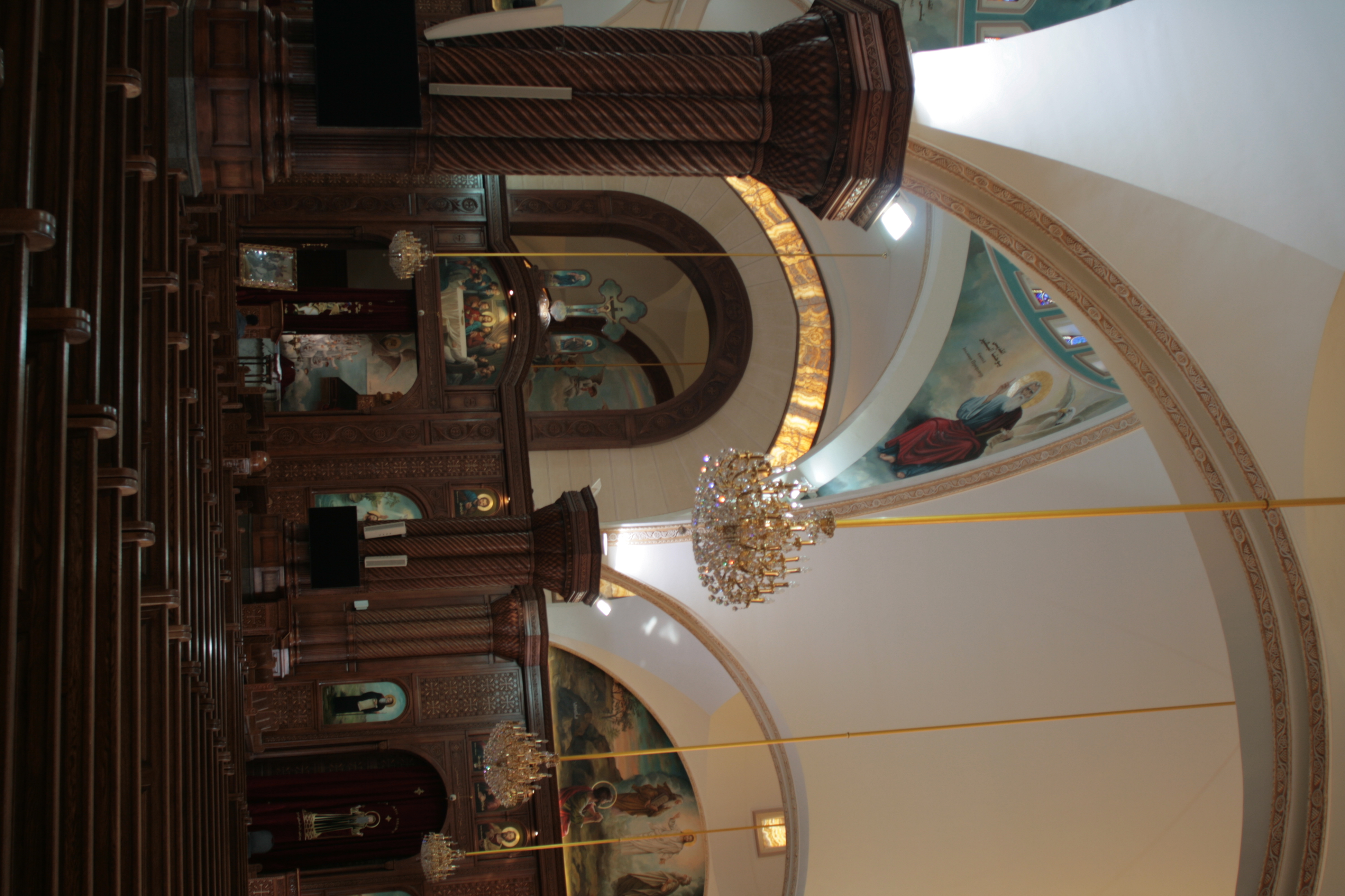 Coptic Orthodox Cathedral of Fayoum — church woodwork — Fayoum, Egypt — view 28