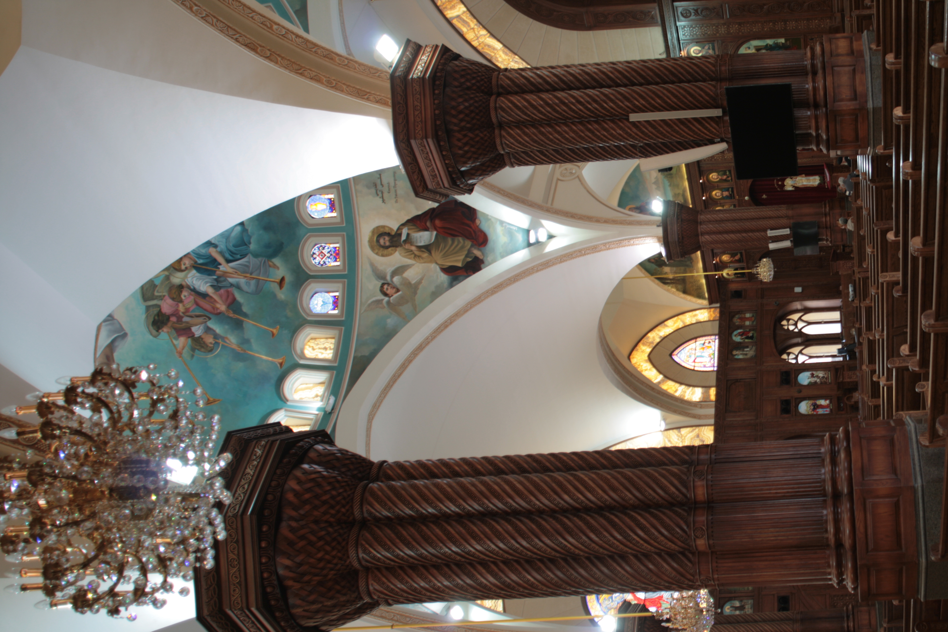 Coptic Orthodox Cathedral of Fayoum — church woodwork — Fayoum, Egypt — view 29
