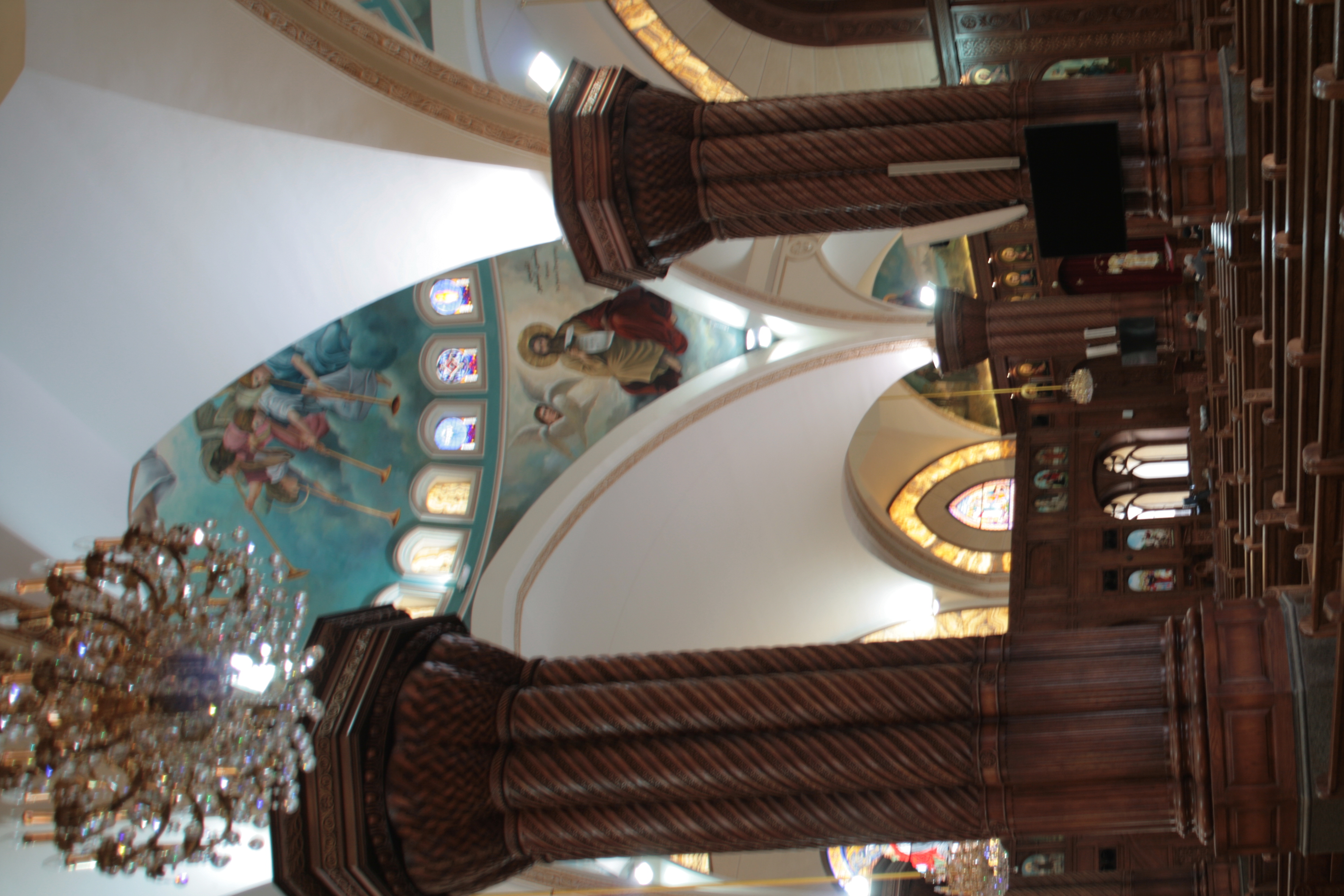 Coptic Orthodox Cathedral of Fayoum — church woodwork — Fayoum, Egypt — view 31