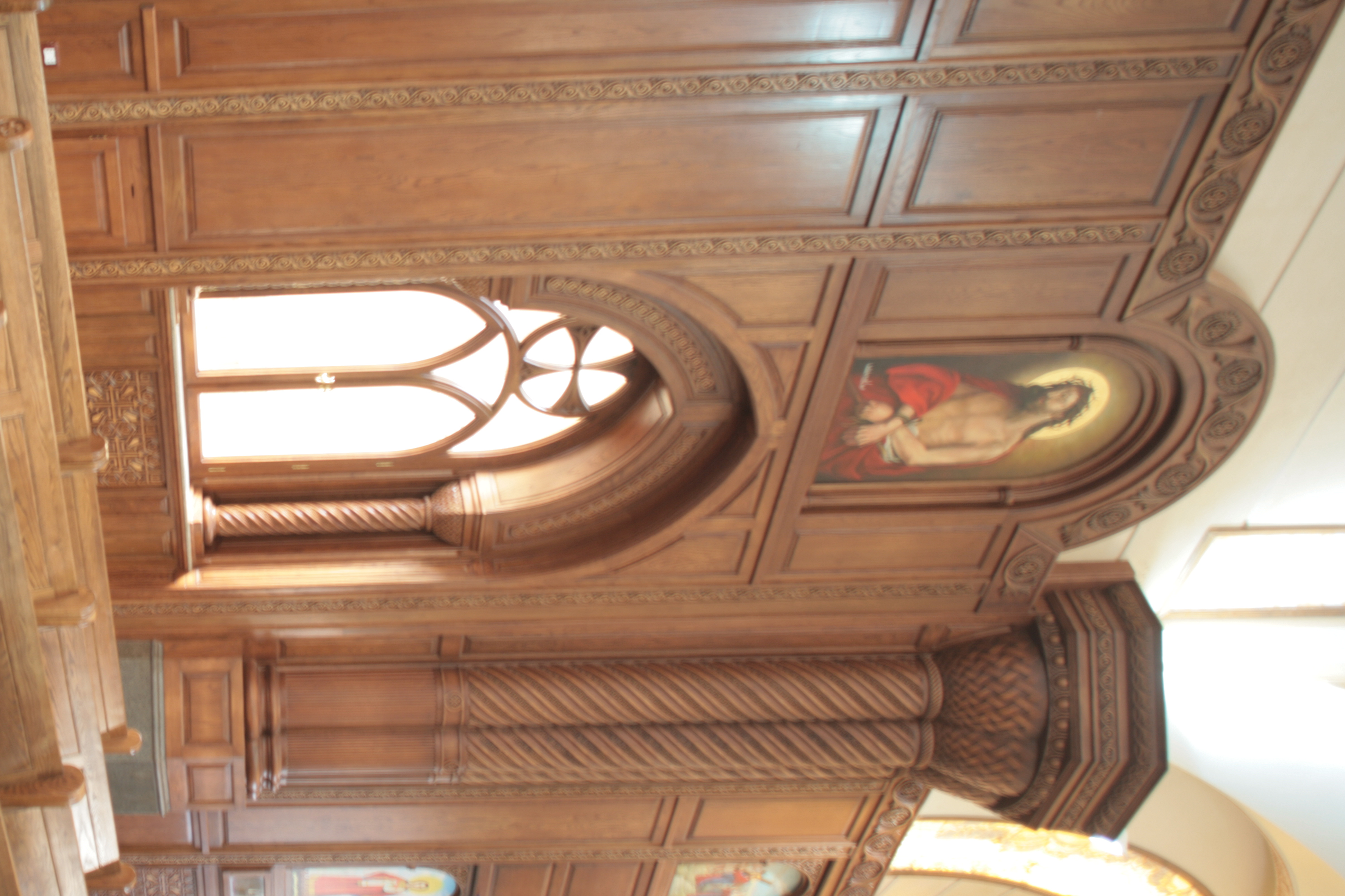 Coptic Orthodox Cathedral of Fayoum — church woodwork — Fayoum, Egypt — view 38