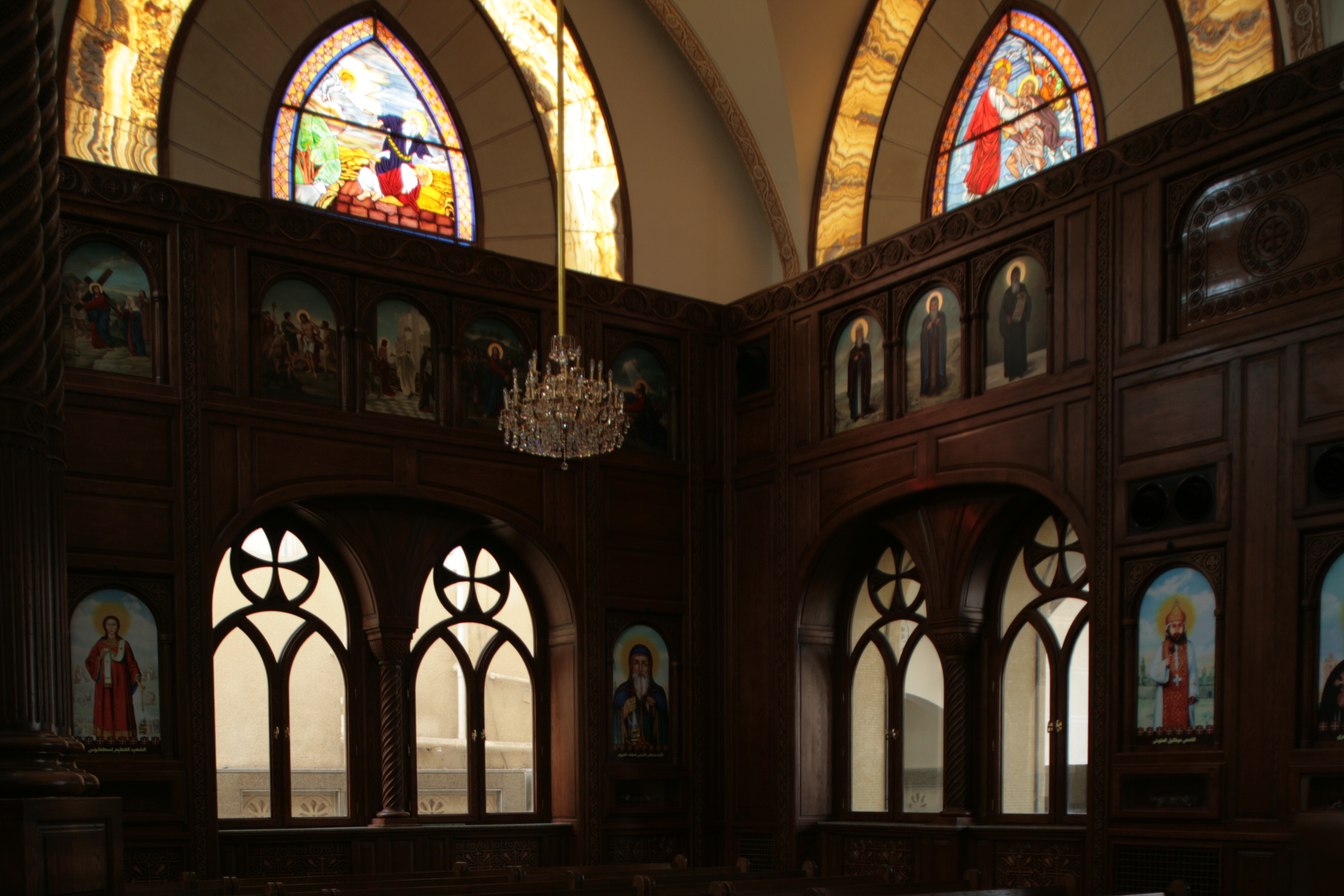 Coptic Orthodox Cathedral of Fayoum — church woodwork — Fayoum, Egypt — view 39