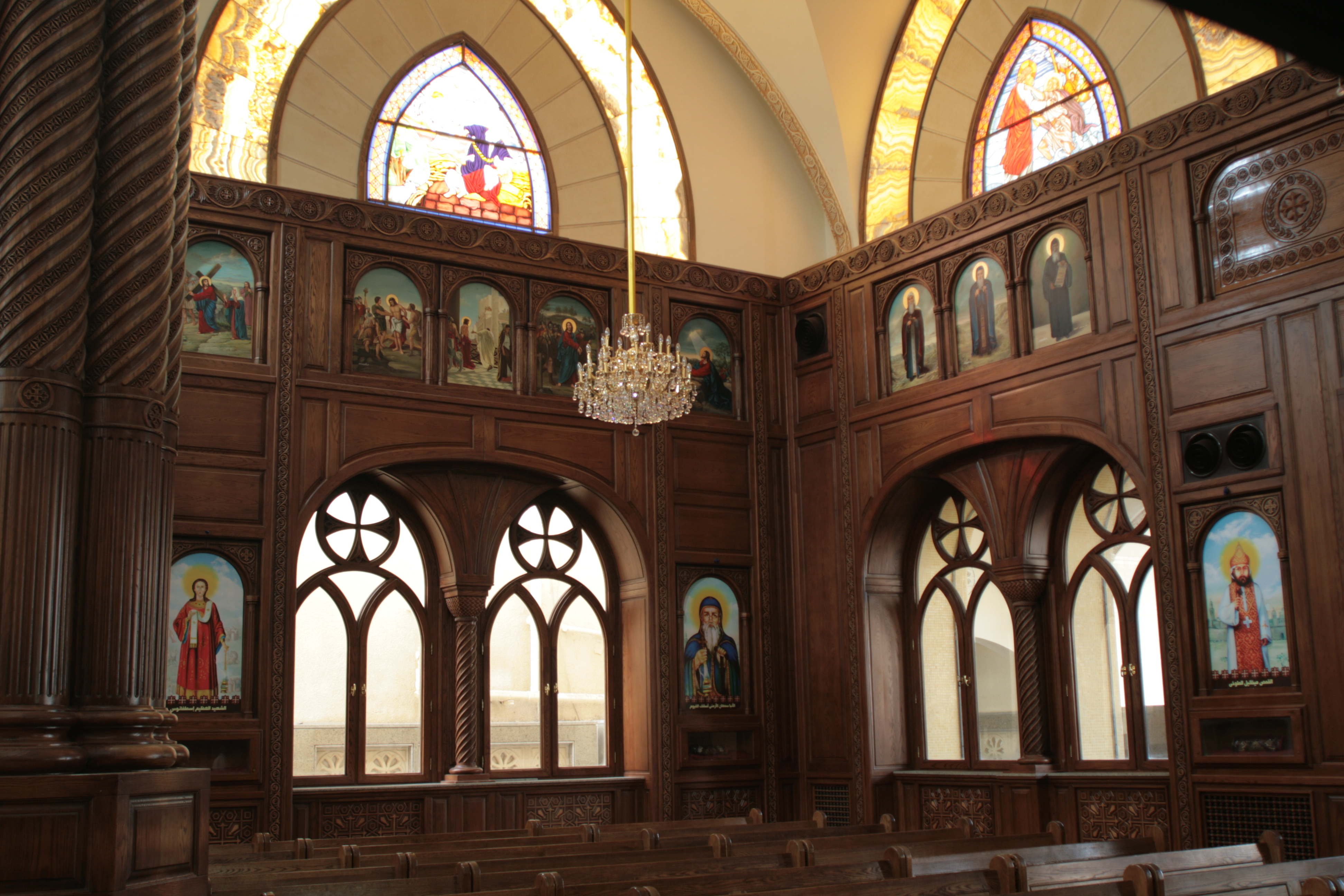 Coptic Orthodox Cathedral of Fayoum — church woodwork — Fayoum, Egypt — view 42