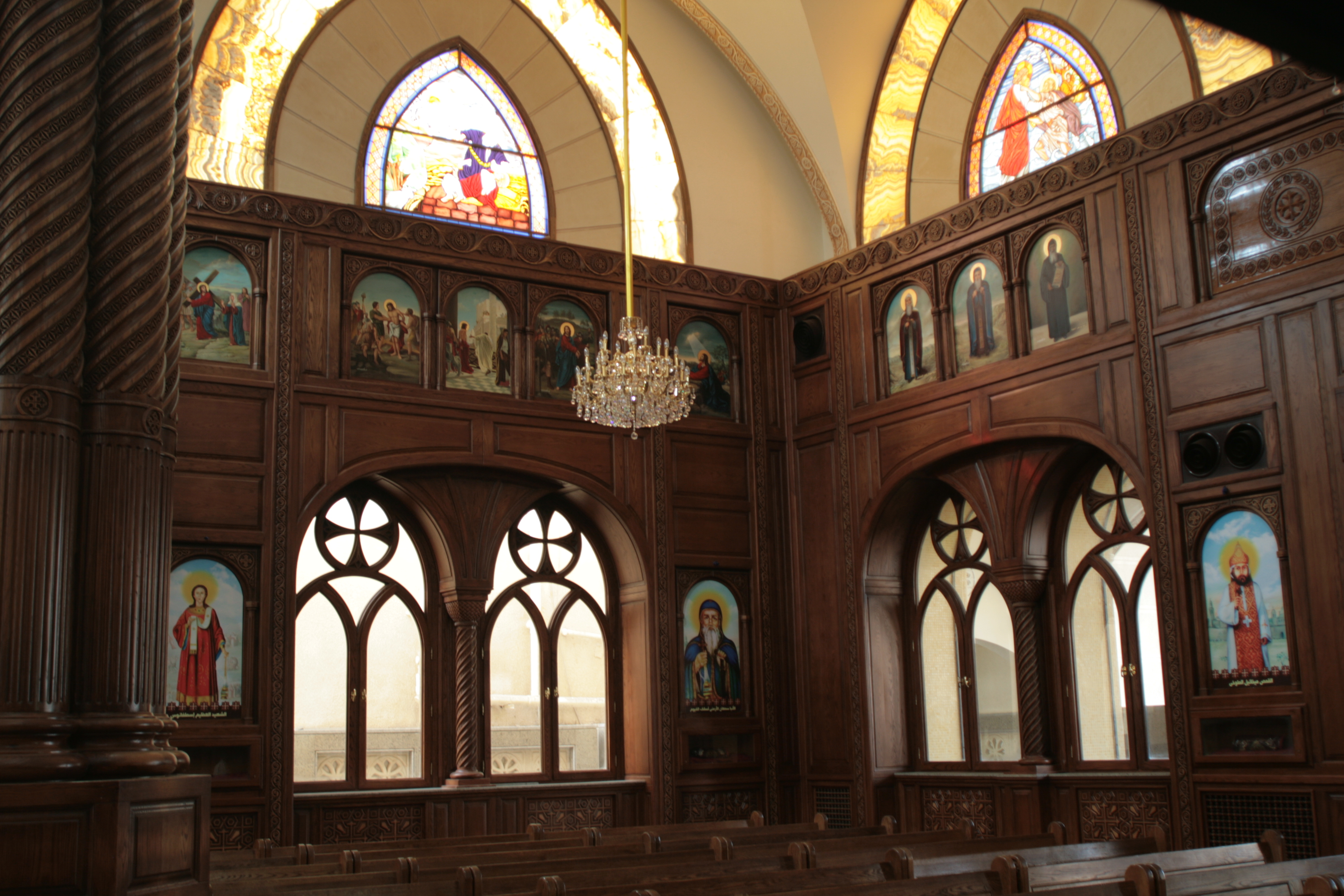 Coptic Orthodox Cathedral of Fayoum — church woodwork — Fayoum, Egypt — view 43