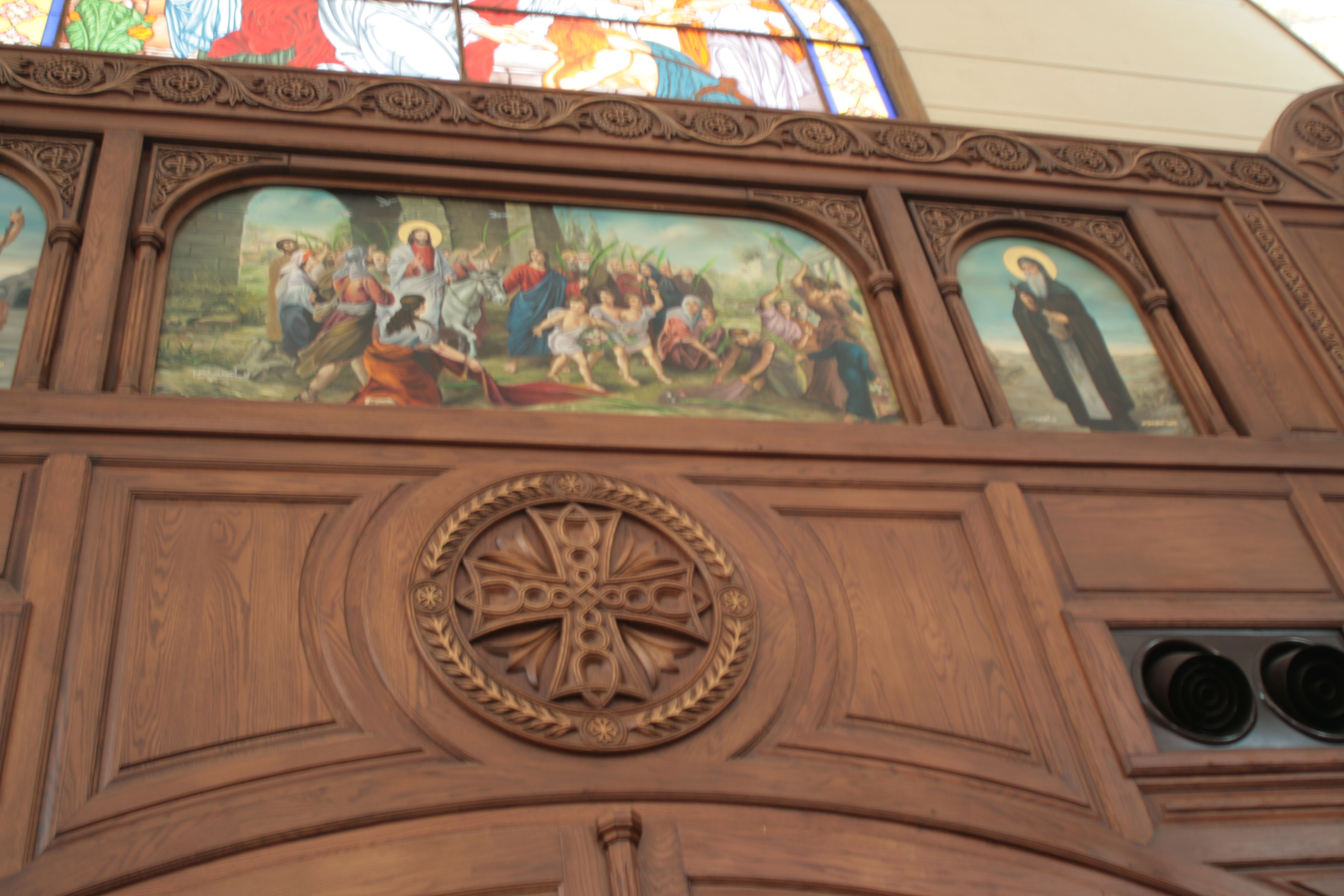 Coptic Orthodox Cathedral of Fayoum — church woodwork — Fayoum, Egypt — view 44