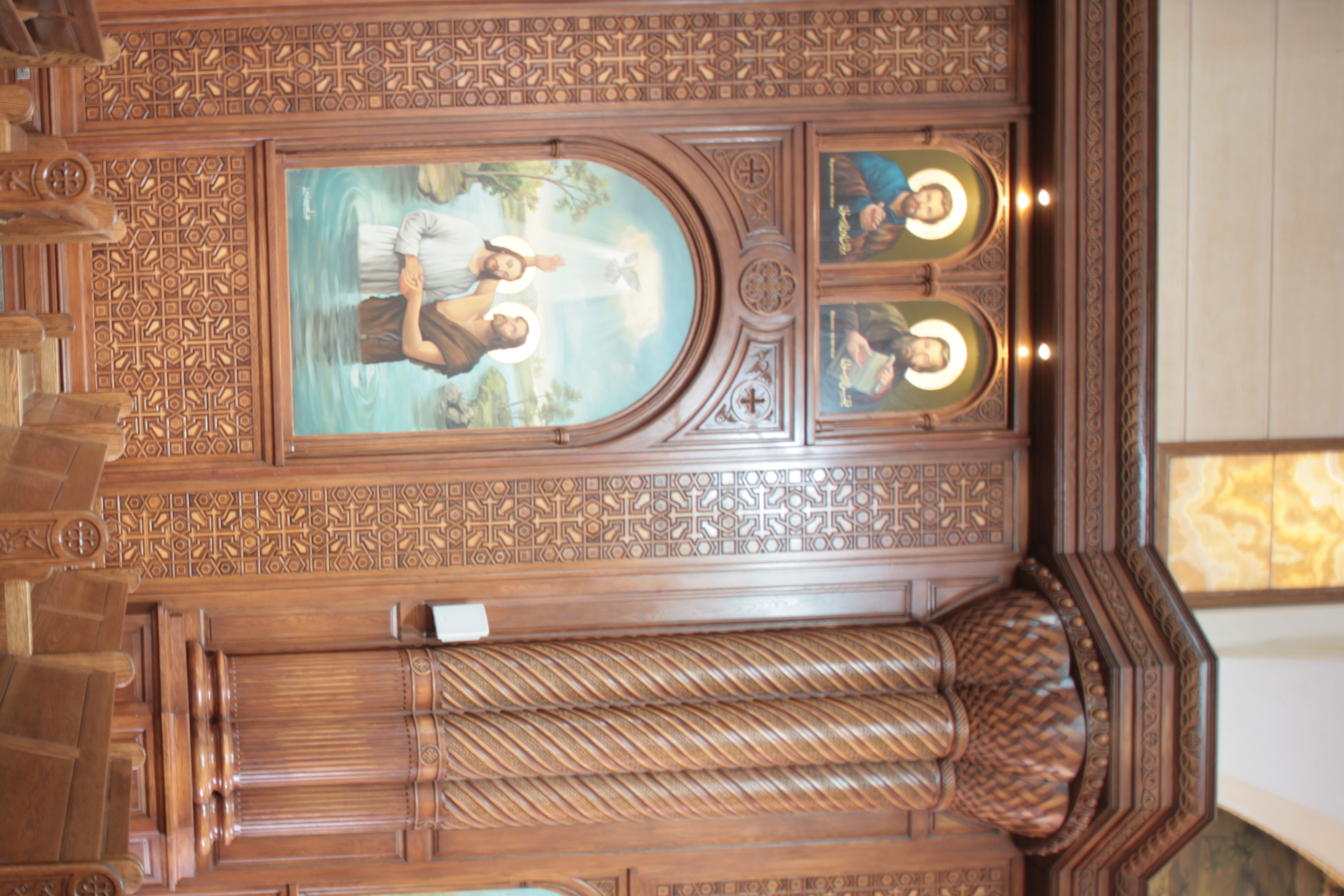 Coptic Orthodox Cathedral of Fayoum — church woodwork — Fayoum, Egypt — view 49