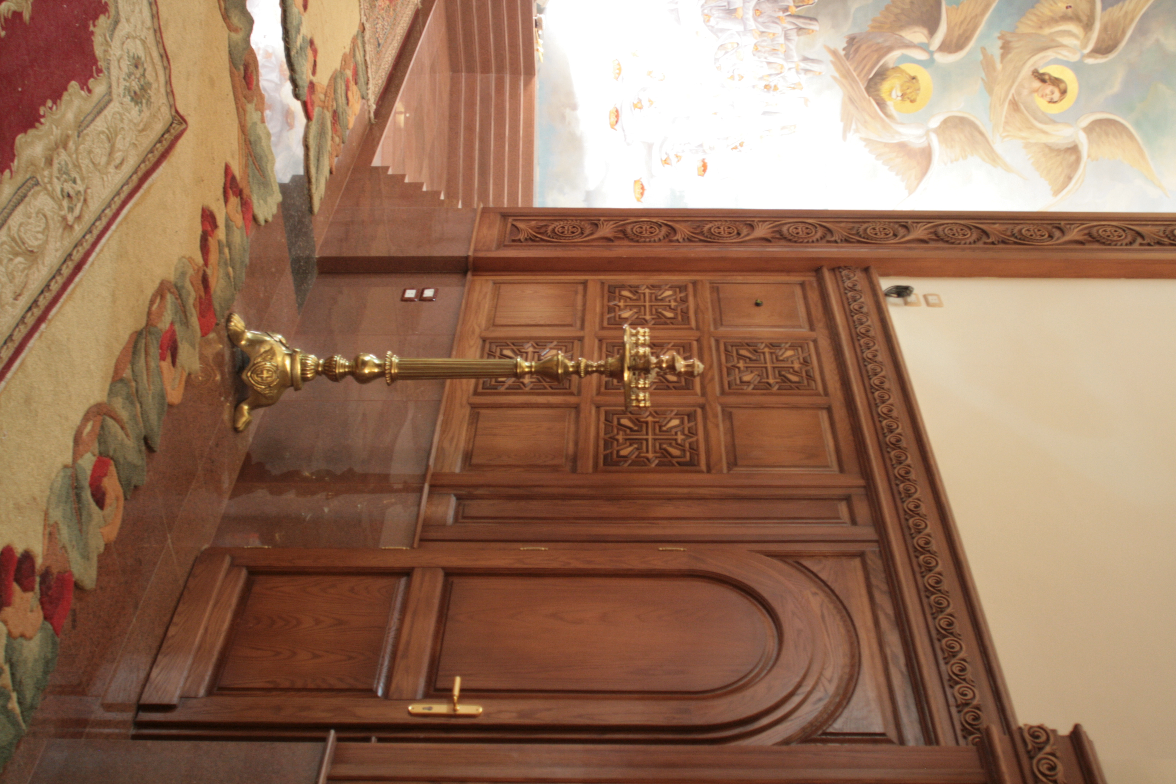 Coptic Orthodox Cathedral of Fayoum — church woodwork — Fayoum, Egypt — view 54