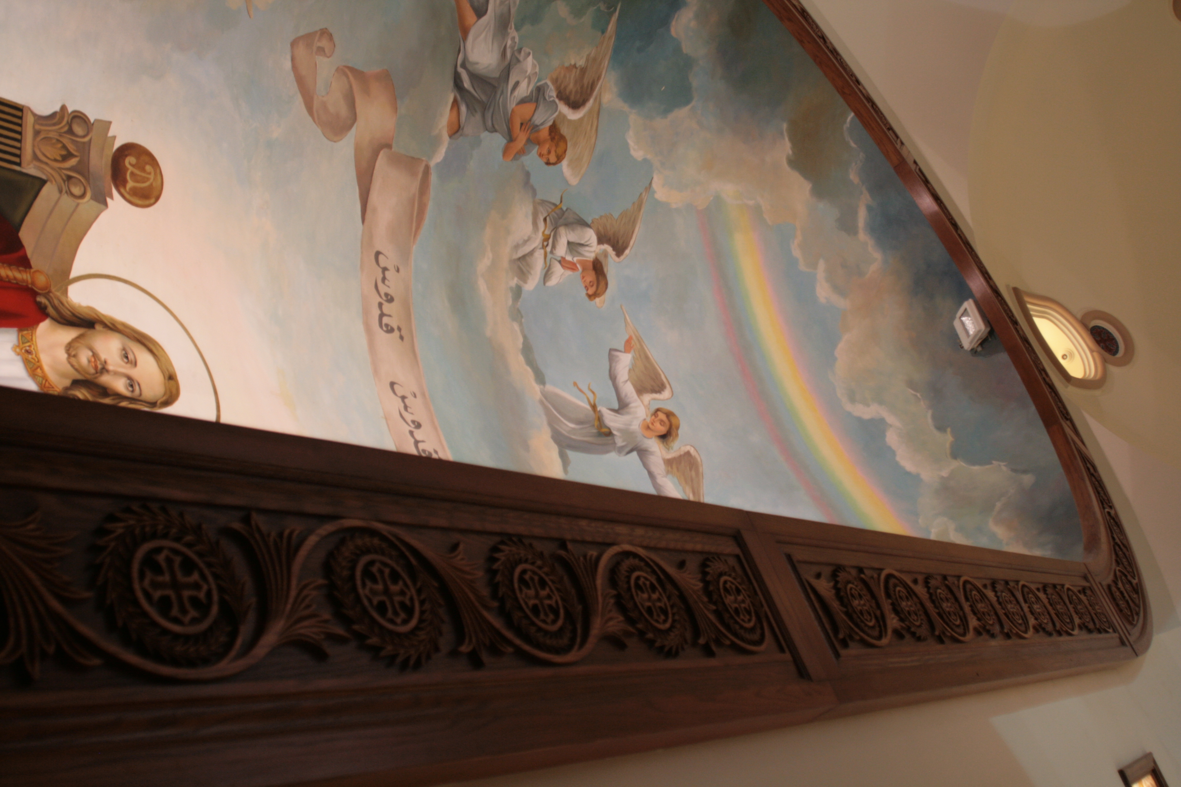 Coptic Orthodox Cathedral of Fayoum — church woodwork — Fayoum, Egypt — view 55