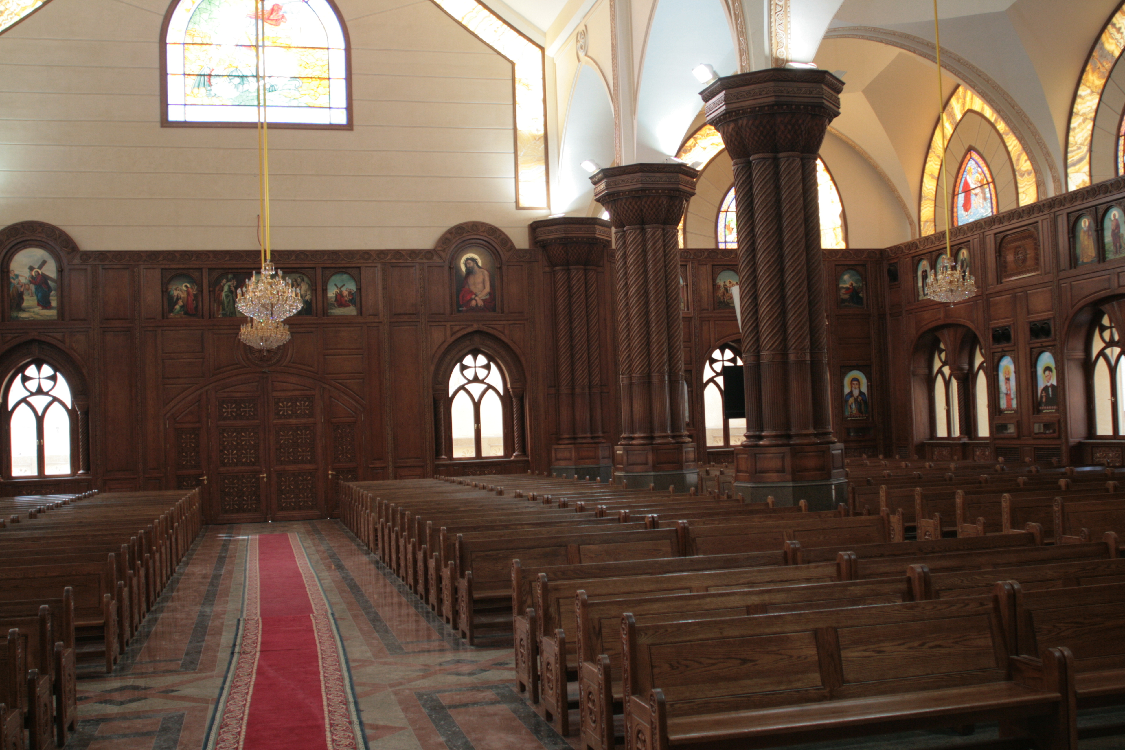Coptic Orthodox Cathedral of Fayoum — church woodwork — Fayoum, Egypt — view 61