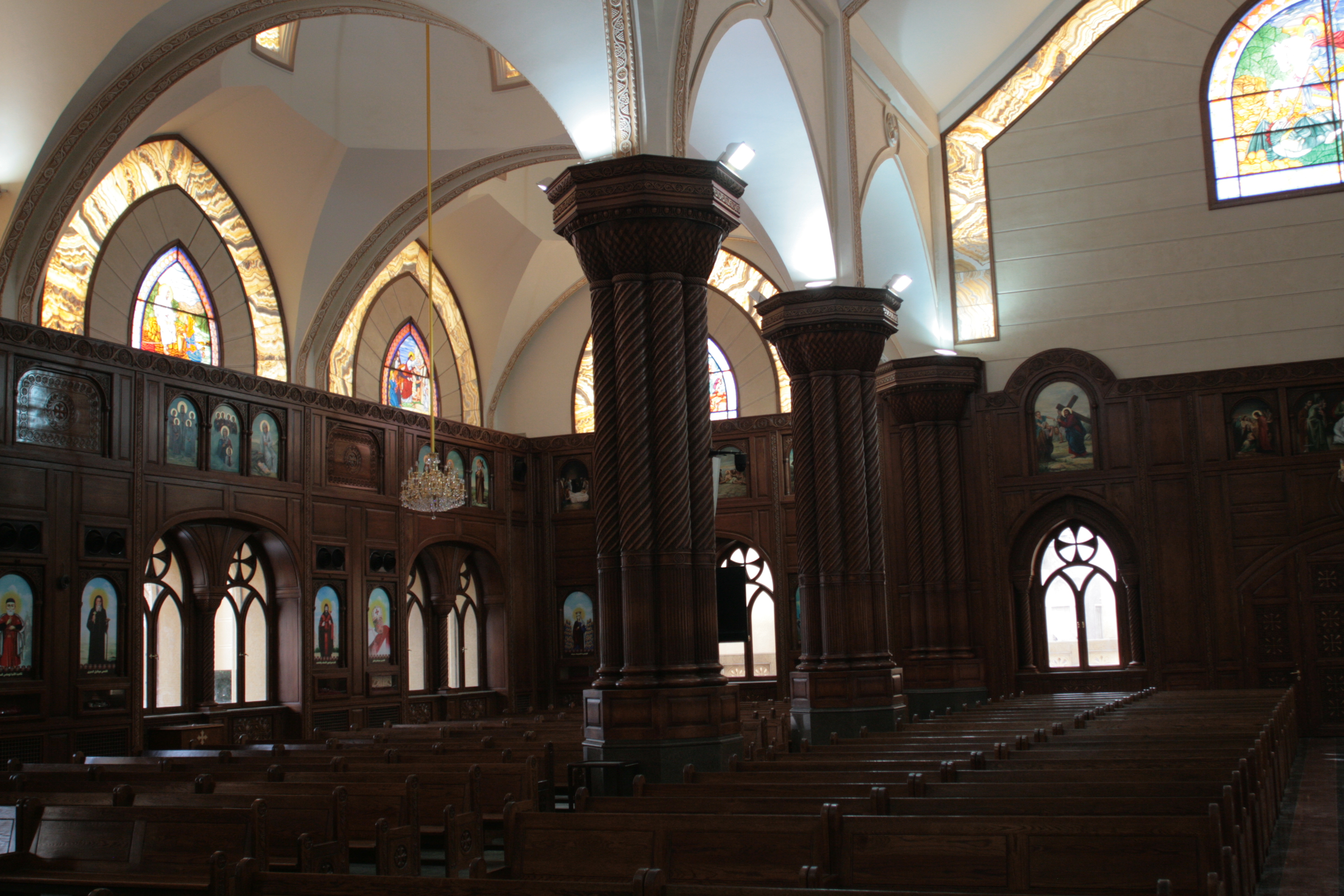 Coptic Orthodox Cathedral of Fayoum — church woodwork — Fayoum, Egypt — view 62