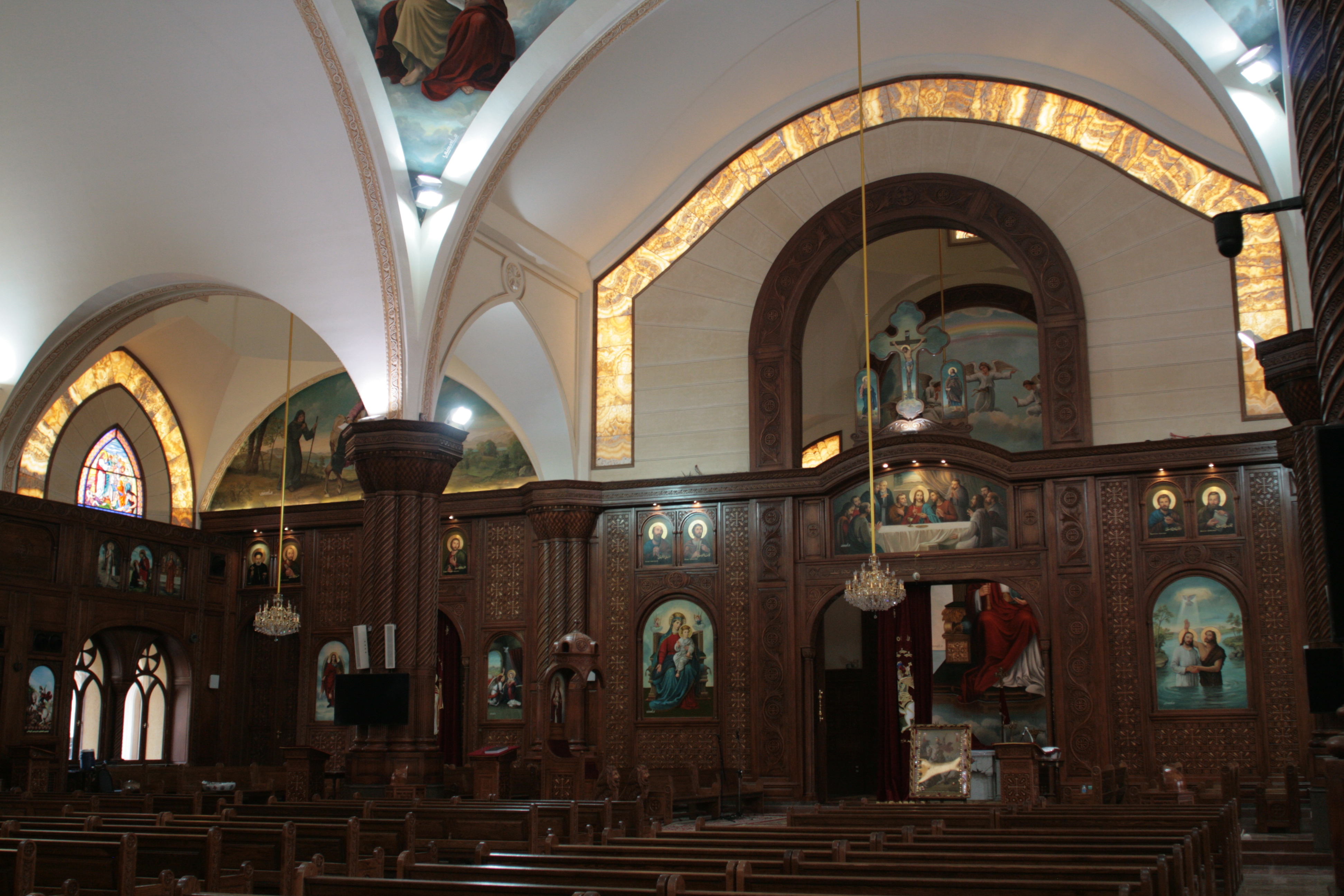 Coptic Orthodox Cathedral of Fayoum — church woodwork — Fayoum, Egypt — view 64