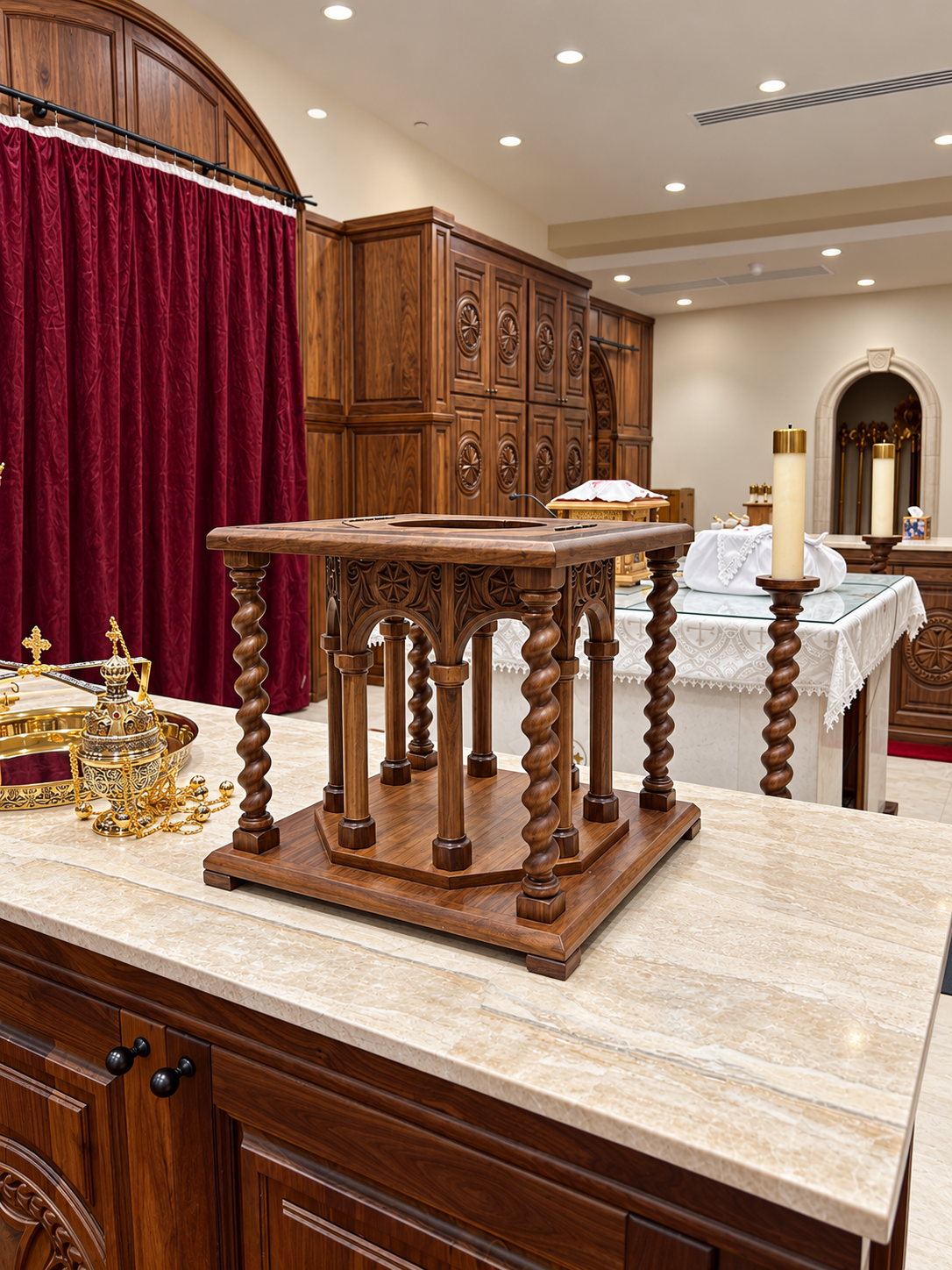 Los Angeles St Paul — church woodwork — view 13