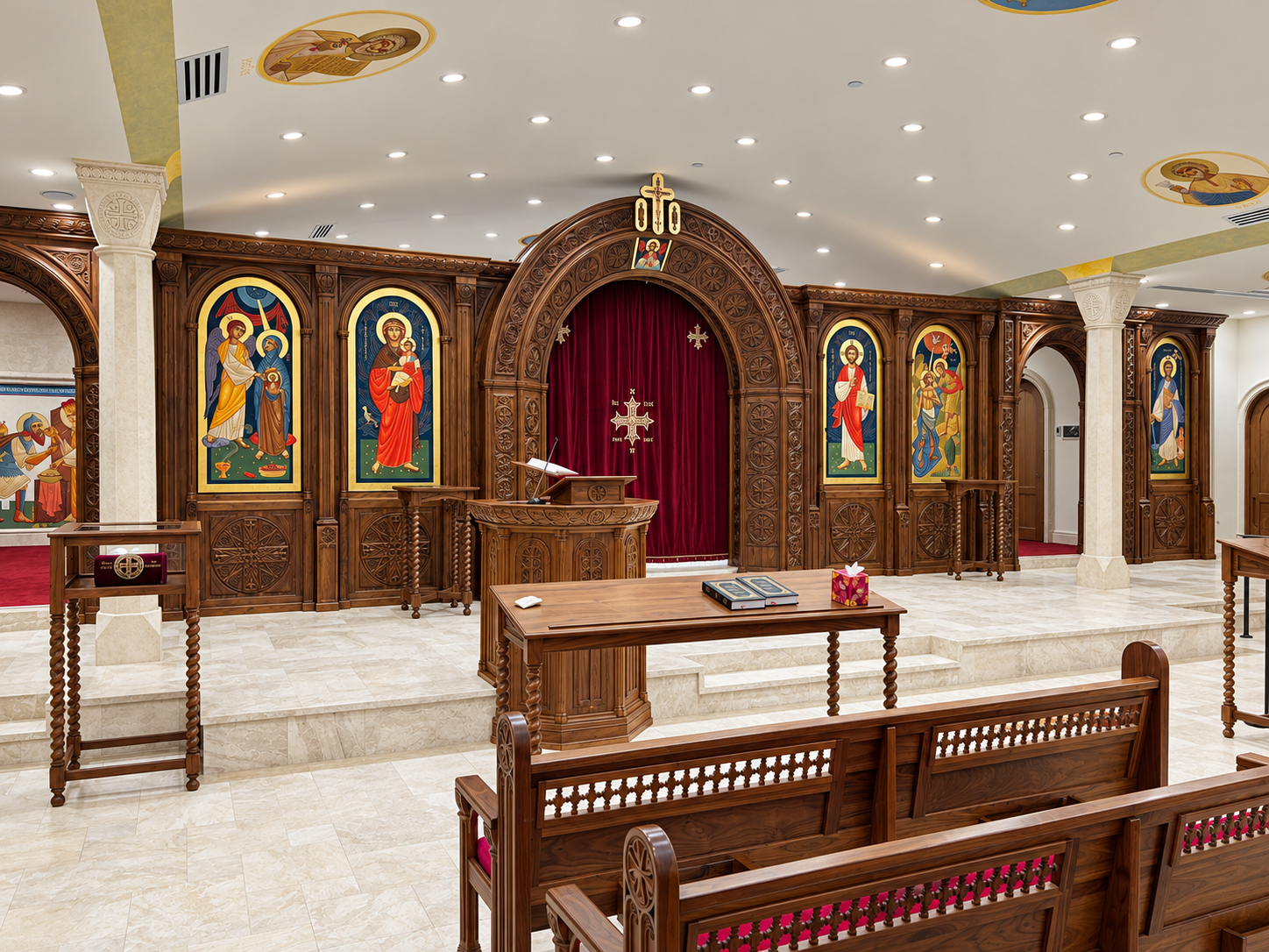 Los Angeles St Paul — church woodwork — view 15