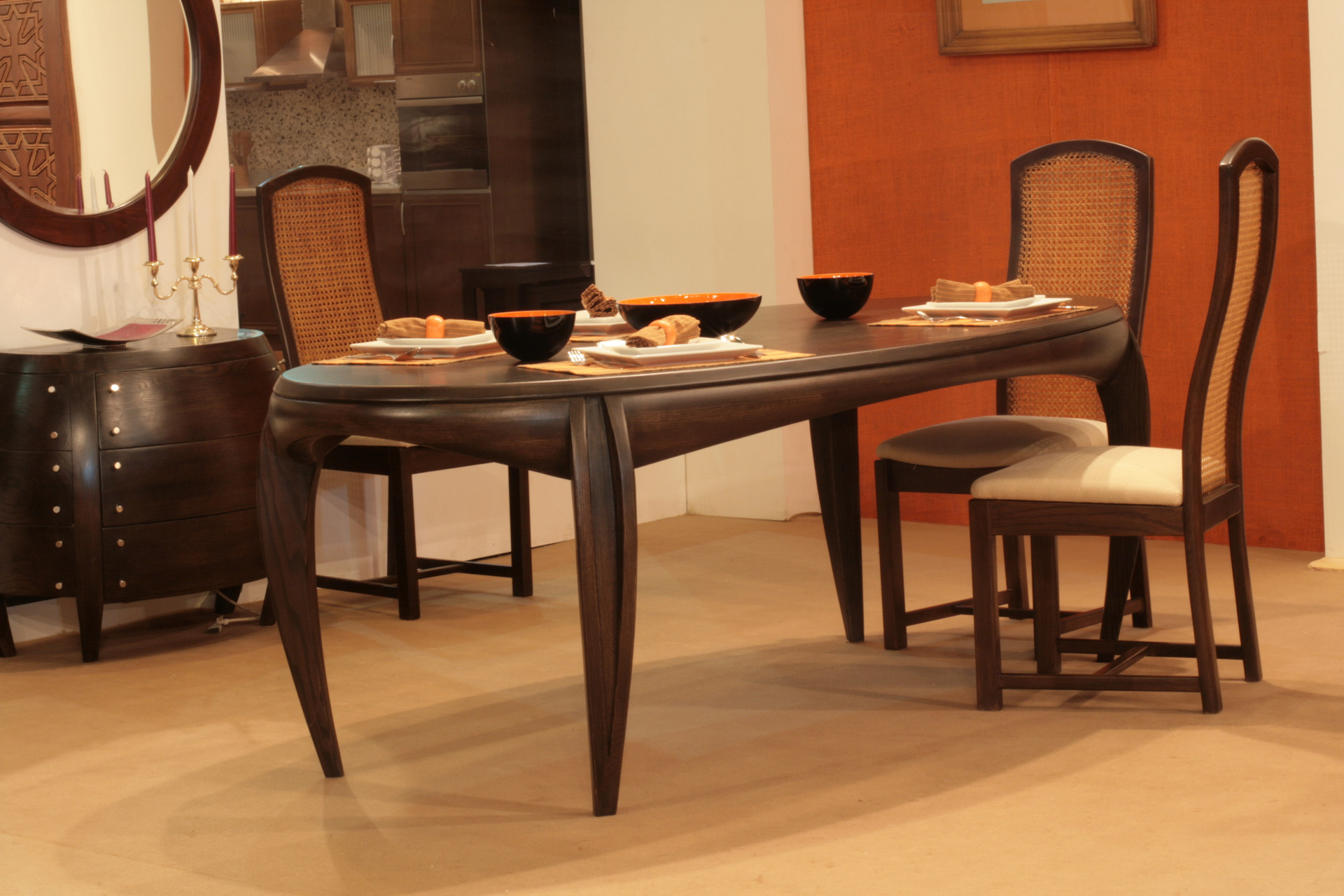 Oval — custom woodwork — view 1